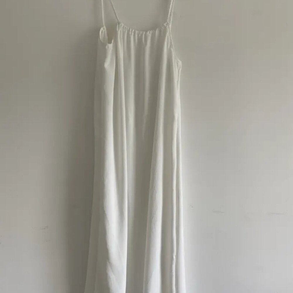 White Low Back Maxi Dress - Picture 7 of 9